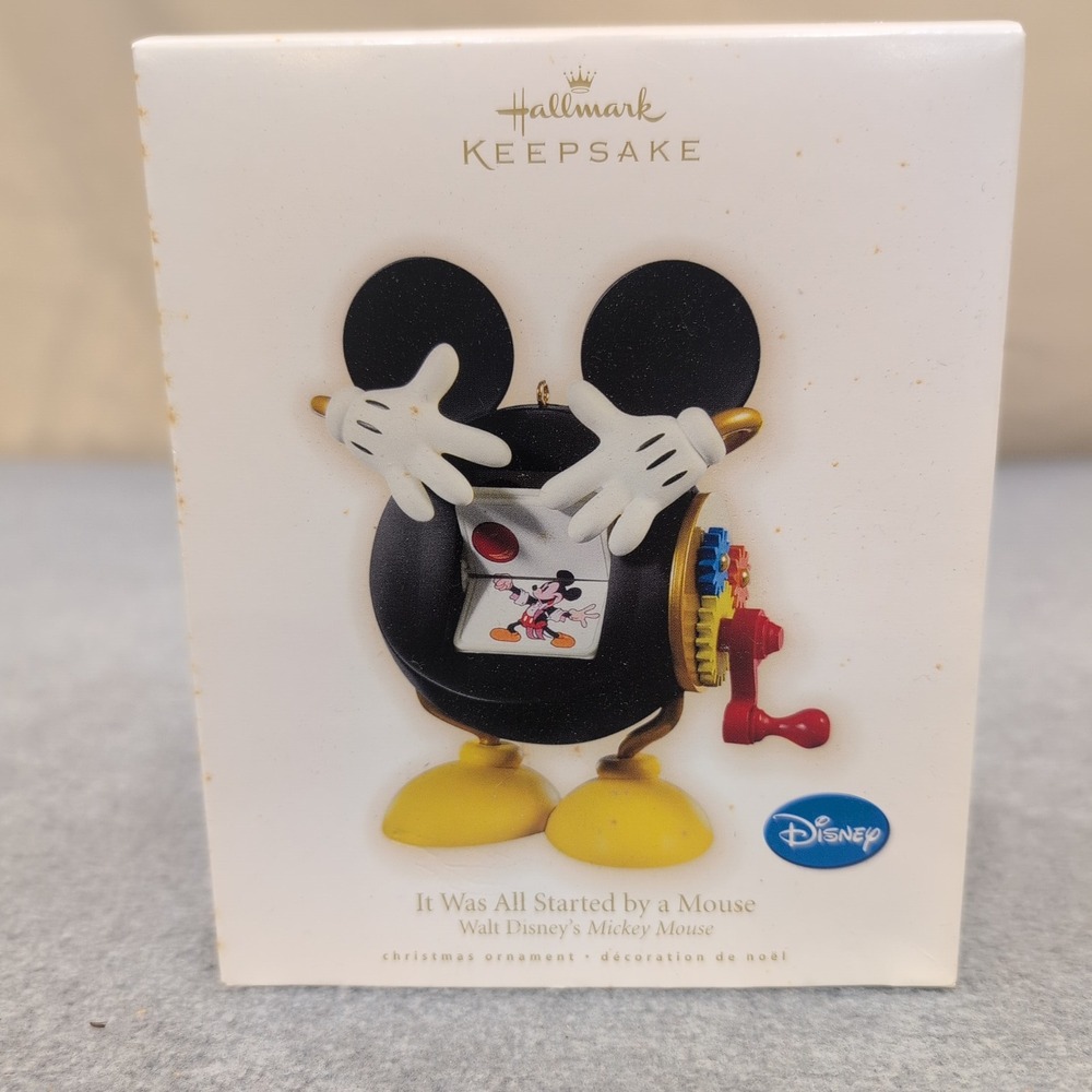 Hallmark Keepsake Ornament It Was All Started by a Mouse Walt Disney Mickey 2009 - Picture 1 of 3